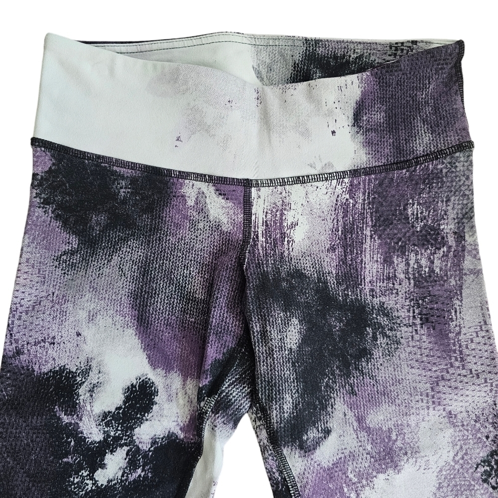ALO YOGA Tie-Dye Airbrush Capri Purple Leggings- Size Small - Picture 7 of 14
